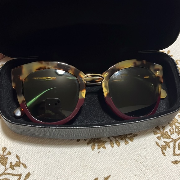 Salvatore Ferragamo Ruby Red Tortoise Cat Eye Sunglasses - Picture 4 of 8